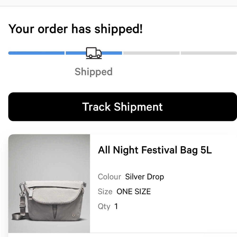 Lululemon all night festival bag 5L